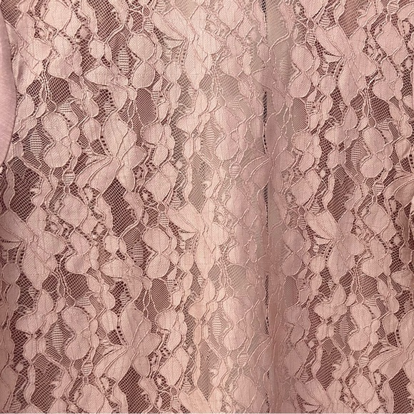 Logo by Lori Goldstein Lace and Knit Open Front Cardigan Dusty Rose Small NWOT - Picture 8 of 9